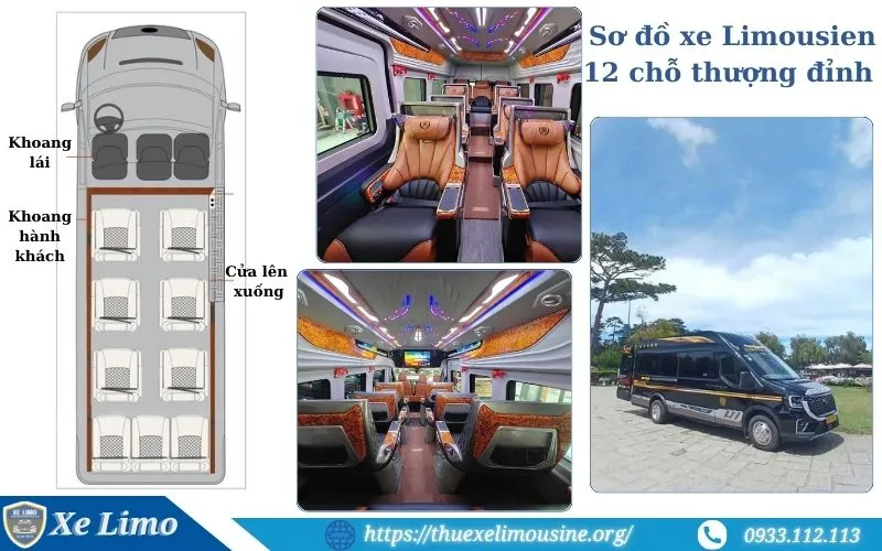 Sơ đồ xe Limousine 12 chỗ